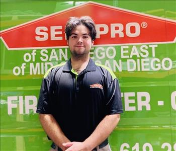 Niko Elizondo, team member at SERVPRO of San Diego East